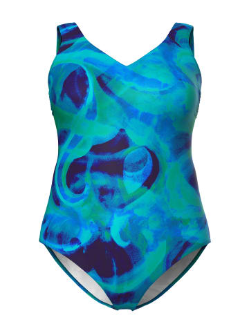 Ulla Popken Badeanzug in blautürkis