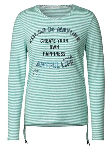 Cecil Langarmshirt in smaragd green melange