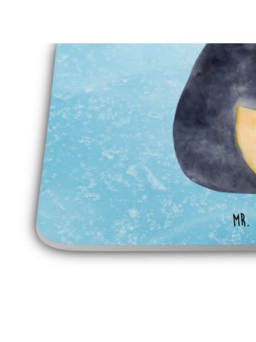 Mr. & Mrs. Panda Untersetzer Pinguin Blumen ohne Spruch in Eisblau