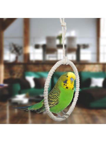 relaxdays 2 x Vogelschaukel-Ring in Natur - Ø 15 cm