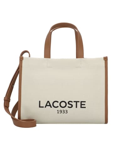 Lacoste Heritage Canvas Handtasche 27 cm in natural tan