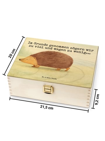 Mr. & Mrs. Panda Teebox Igel Herzen Design mit Spruch in Weiß