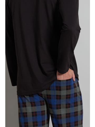 CECEBA Pyjama in schwarz-mittel-Karo