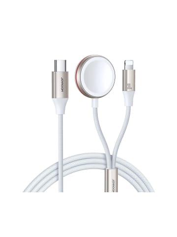 Wisam 2in1 Lightning -Kabel und induktives Ladegerät für Apple Watch 1,5m weiß