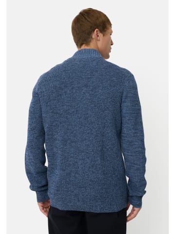 Camel Active Kernige Strickjacke aus Baumwollgemisch in Tintenblau