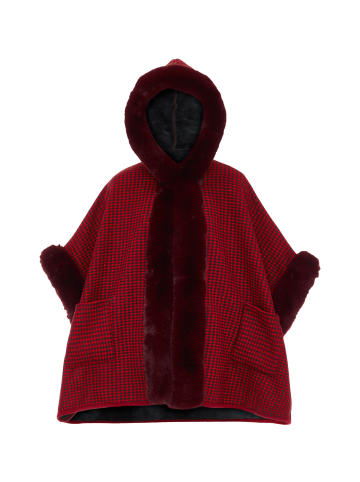 osha Damen Poncho in Rot