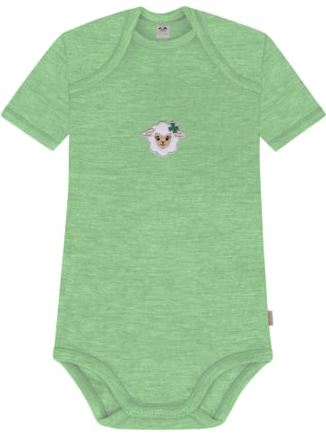Normani Outdoor Sports Baby Merino Body Kurzarm Tauranga in Grün