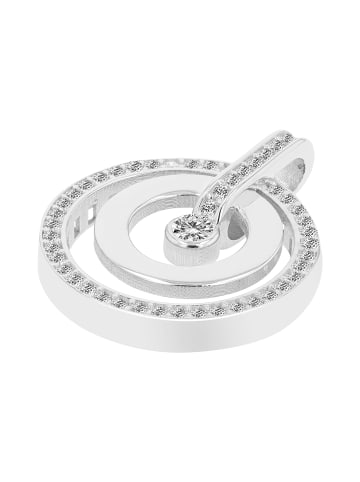 Adeliás Damen Anhänger aus 333 Gold mit Zirkonia in silber