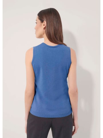 Alba Moda Kaschmir-Top mit Rundhalsausschnitt in bleu