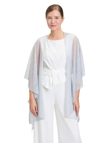 Vera Mont Cape im Glitzer-Look in Grau/Silber