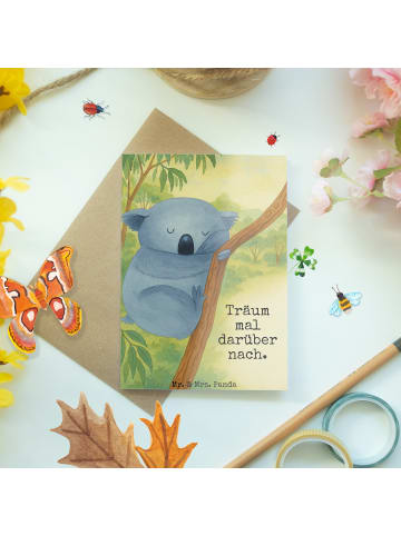 Mr. & Mrs. Panda Grußkarte Koalabär Design mit Spruch in Weiß