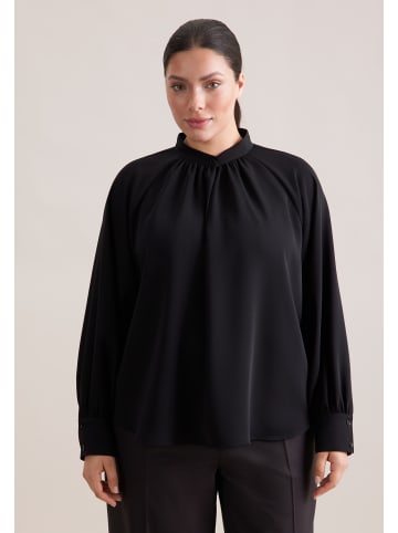 Seidensticker Stehkragenbluse Relaxed in Schwarz