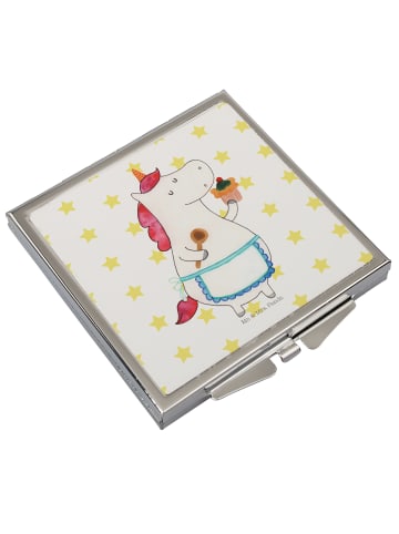 Mr. & Mrs. Panda Kosmetikspiegel Einhorn Küche ohne Spruch in Weiß