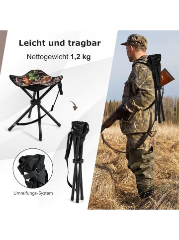 COSTWAY 2er Set Klapphocker in Schwarz