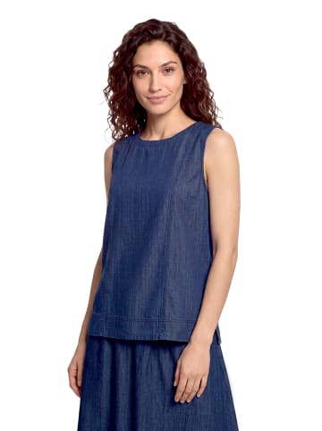 CARTOON Blusentop ohne Arm in Dark Blue Denim