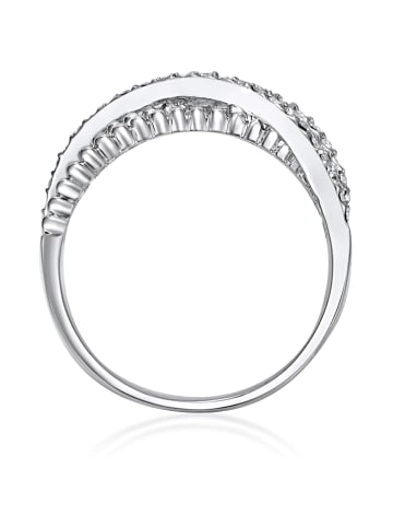 Lulu & Jane Ring Metall-Legierung Glas in silber