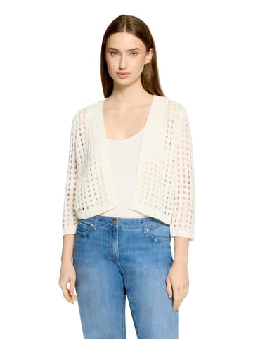 Betty Barclay Casual-Strickjacke mit Effektgarn in Rohweiß