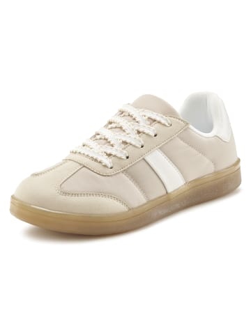 LASCANA Sneaker in beige/weiß