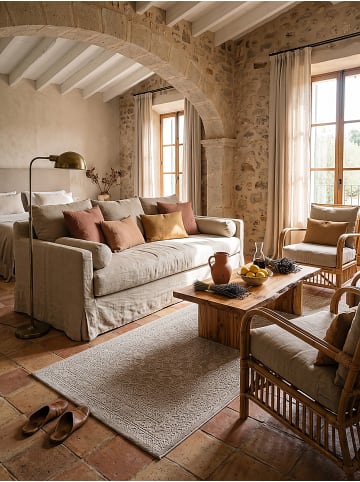 KADIMA DESIGN Läufer Uni pflegeleicht Wohnzimmer Schlafzimmer Flur Esszimmer in Beige