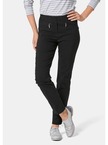 GOLDNER Bengalinhose Schlupfhose LOUISA mit Steppnähten in schwarz