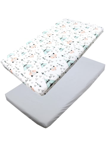 TupTam Baby Kinder Spannbettlaken 2er Pack in mint