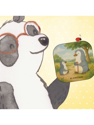 Mr. & Mrs. Panda unterleger Pinguin Opa Enkel Design ohne Spruch in Weiß