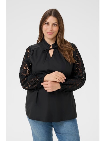 KAFFE curve Langarm-Bluse KCmynthia Regular fit in Black Deep