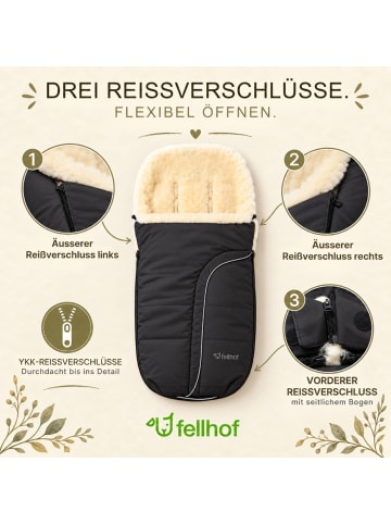 Kinderhaus Blaubär Kinderwagen-Fellsack Aspen TOP in Schwarz