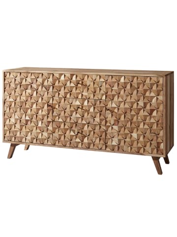 KADIMA DESIGN Sideboard Flurkommode | Akazie, 140x78,5x40cm, 3+2 Türen, Rewa