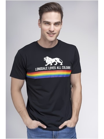Lonsdale T-Shirt "Nelson Unisex T-Shirt normale Passform" in Schwarz