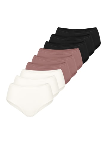 Sloggi Midi Slip GO Daily Cotton in Schwarz / braun / weiß