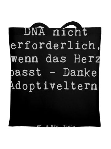 Mr. & Mrs. Panda Tragetasche Liebe Adoptiveltern mit Spruch in Schwarz
