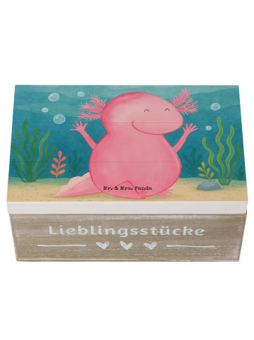 Mr. & Mrs. Panda Erinnerungsbox Axolotl Hurra Design ohne Spruch in Weiß