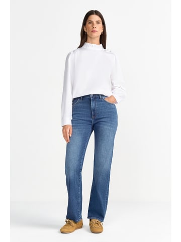 Rich & Royal Bluse mit Rüsche in White