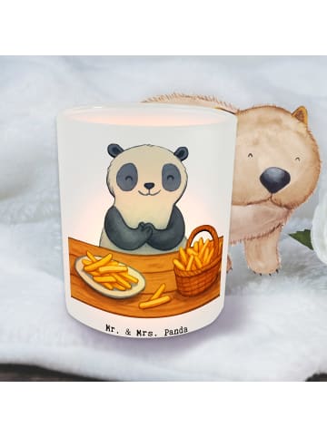 Mr. & Mrs. Panda Glas Windlicht Panda Pommes Gebet ohne Spruch in Transparent