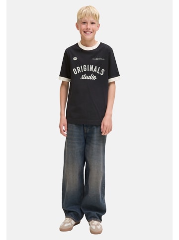 JACK & JONES Junior T-Shirt 'Cambridge Ringer' in schwarz