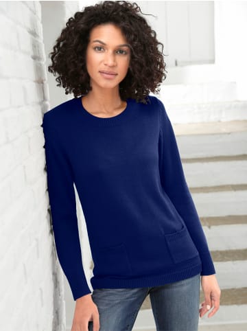 WITT WEIDEN Rundhalspullover in royalblau