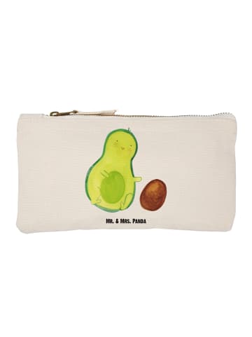 Mr. & Mrs. Panda Schminktasche Avocado Kern rollt ohne Spruch in Weiß