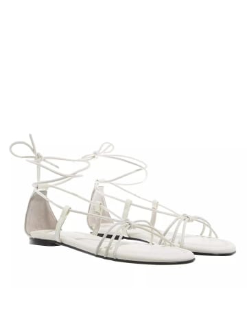 HUGO Grace Mignon Flat Sandals Open White in white