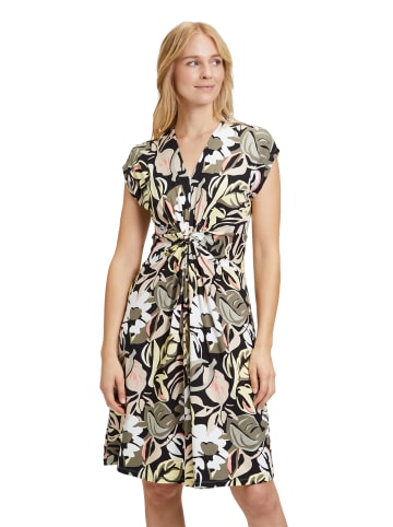 Betty Barclay Jerseykleid mit Raffung in Black Khaki