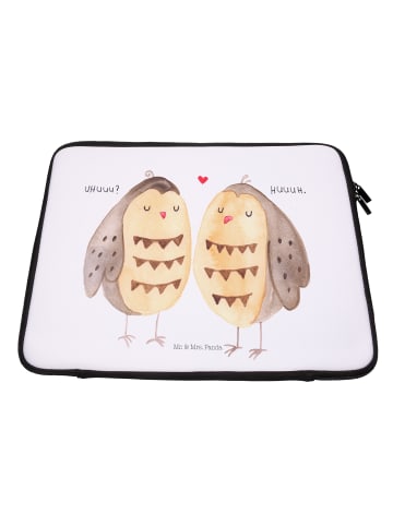 Mr. & Mrs. Panda Notebook Tasche Eulen Liebe ohne Spruch in Weiß