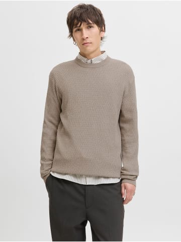 Jack & Jones Strickpullover in Greige