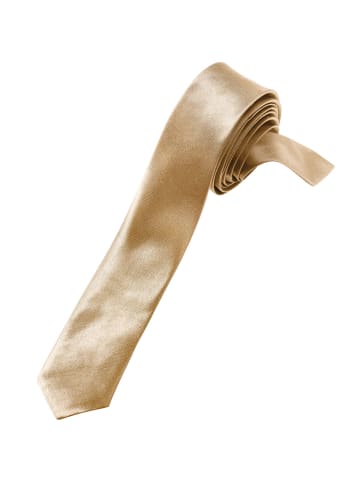 tectake Schmale Unisex-Krawatte in Einheitsgröße, gold
