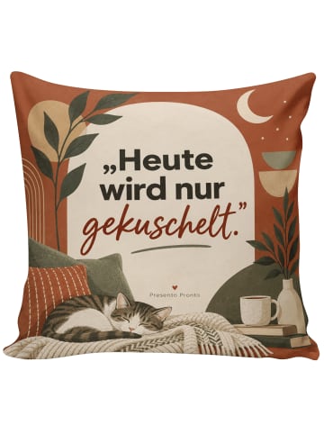 Mr. & Mrs. Panda Zierkissen Mond gemütlich Design mit Spruch in Weiß