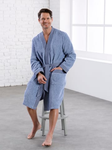WITT WEIDEN Bademantel in jeansblau-ecru-meliert
