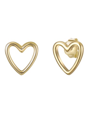 Glanzstücke München Ohrringe Herz aus Sterling Silber in gelbgold