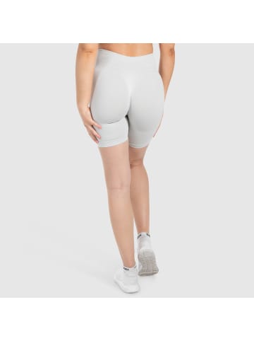 SMILODOX Short Leggings Arleta Scrunch in Hellgrau