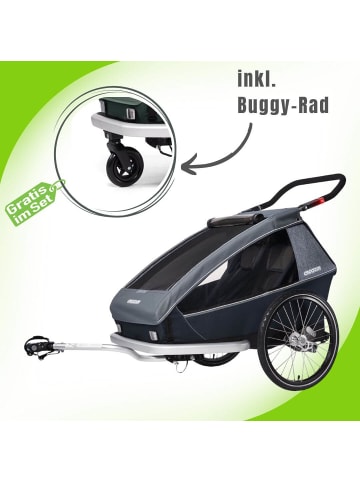 Croozer CROOZER Kid Vaaya 2 Kinderfahrradanhänger - Farbe: Graphite Blue