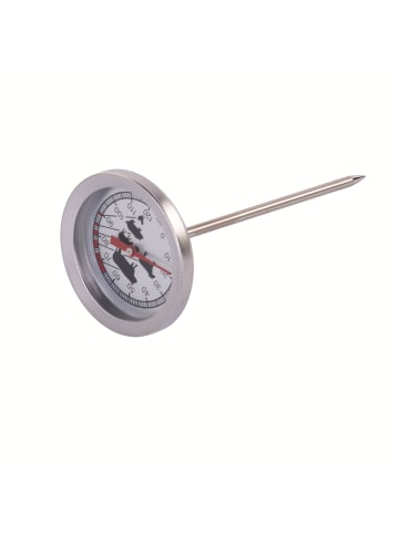 Excellent Houseware Fleischthermometer in Silbern, (B) 5,5 x (H) 20,5 x (L) 9 cm