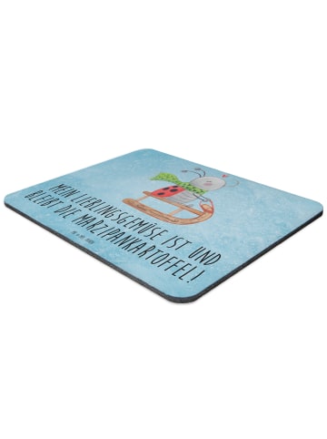 Mr. & Mrs. Panda Mouse Pad Smörle Rodeln mit Spruch in Eisblau